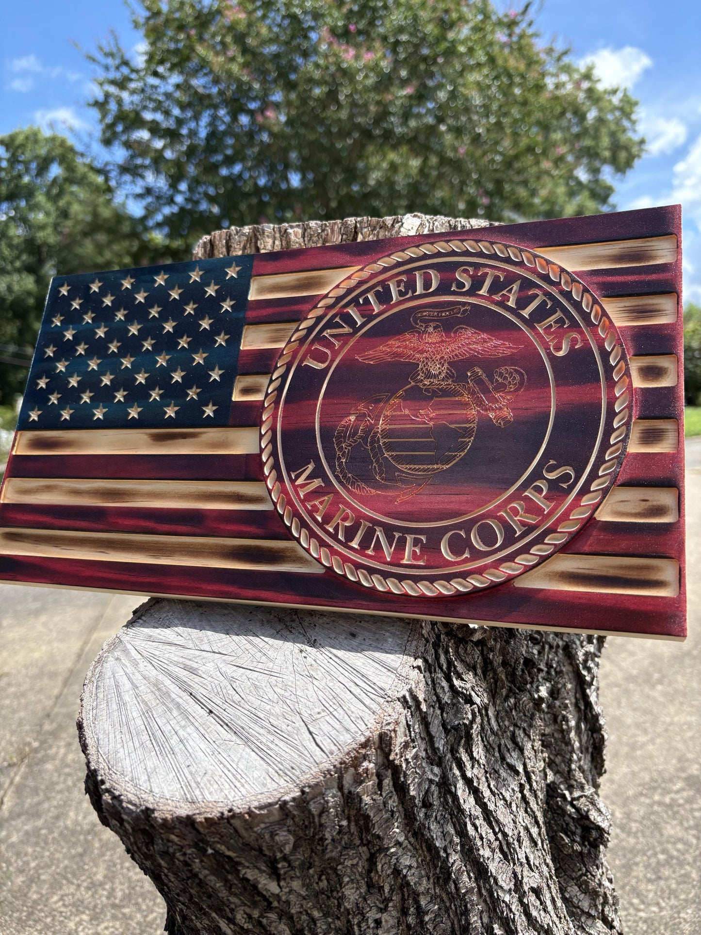 Custom Military Wooden Flag, Personalized Armed Forces Engraved Plaque, Army, Navy, Marine, Air Force, Coast Guard, National Guard Gifts