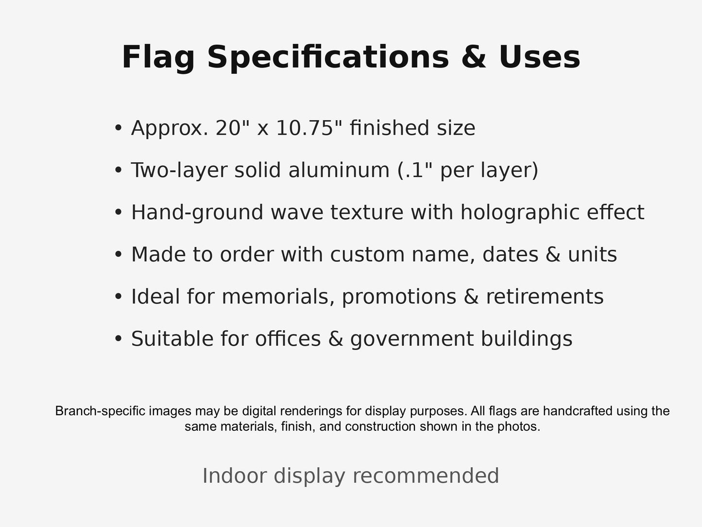 Personalized US Air Force Aluminum Flag – Handmade Military Wall Art
